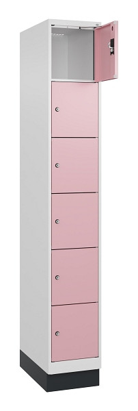 C+P Schließfachschrank Evolo PLUS, mit Sockel, 6 Fächer, 1950x300x500mm, 9016/30, 049020-106 S10018