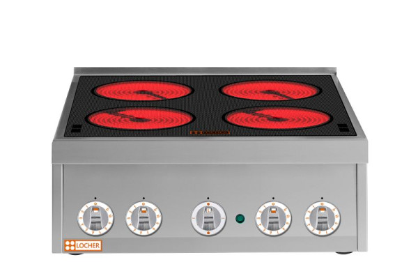 Locher Elektroherd, 4 Kochstellen, à 3 kW, Strahlheizkörper, 216302