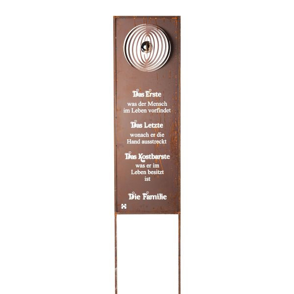HOME DELUXE Rost Gartenschild FAMILY, 4659, 4058166022684