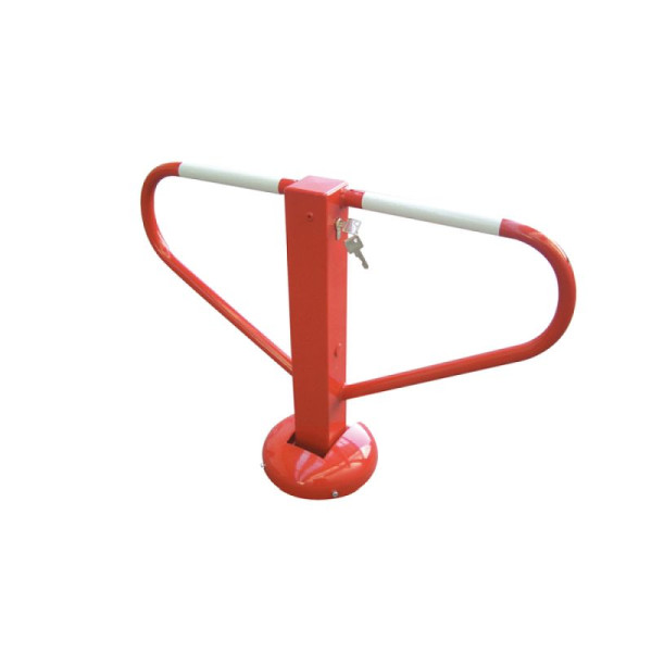 Stein HGS Anfahrsichere Parkplatzsperre -Potsdam- mit Bügel, umlegbar, mit Profilzylinderschloss, Schließanlage mit Sicherungskarte, 40220uzb-470.58