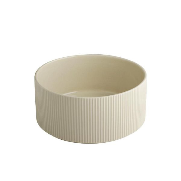 APS Schale THE GRID - Porzellan, Ø 23 cm, 2,5 Liter, Farbe sand, stapelbar, 19041
