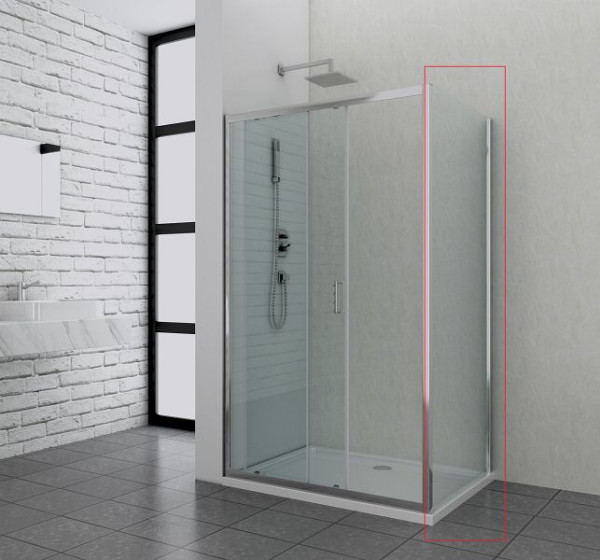 Sanotechnik Fixglas 90cm ELITE CHROM 88,5-90x195cm (SL90), F90