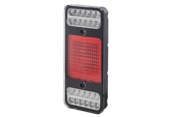 HELLA Heckleuchte, Coluna, LED, 24V, geschraubt/Anbau, glasklar, LED-Lichtfarbe: rot/gelb/weiß, 3000mm, Flachsteckhülse, rechts/links, 2VP 345 900-251