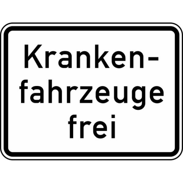Stein HGS Krankenfahrzeuge frei Nr. 1026-34, 600 x 450 mm, Flachform 2 mm, RA2, 1026-34-221