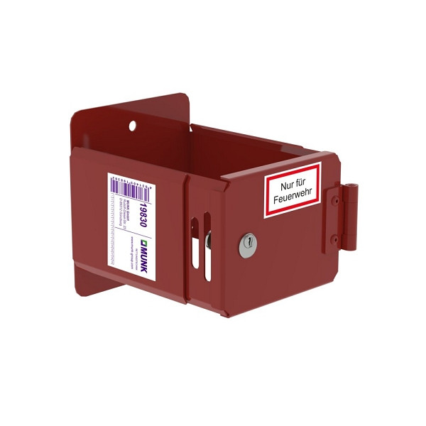 Munk Günzburger Steigtechnik Leiterhalterung pulverbeschichtet RAL 3000 mit CL1-Schloss, 019830