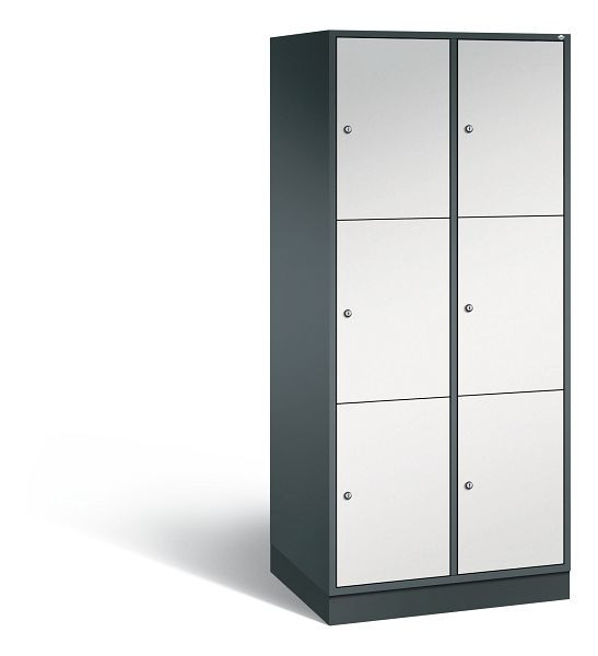 C+P XL-Schließfachschrank Intro, 6 Fächer, H1950B820T590 mm, Anthrazit/Grau, 8370-203 S10104