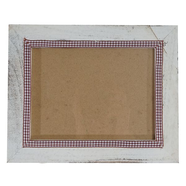 Mendler Bilderrahmen T247, Fotorahmen Wand-Rahmen, 19x24cm Shabby-Look Landhaus, weiß, 36370