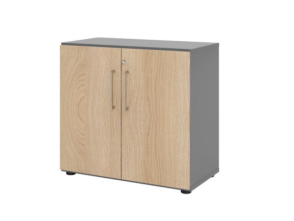 Hammerbacher Schrank 2OH 928T2 Graphit/Eiche, V928T2/G/E/BS