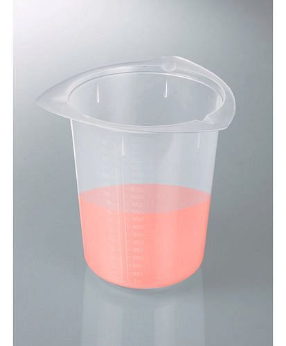 DENIOS Universal-Messbecher aus PP, mit Ausgusslippen, 1000 ml, VE: 12 Stück, 281787