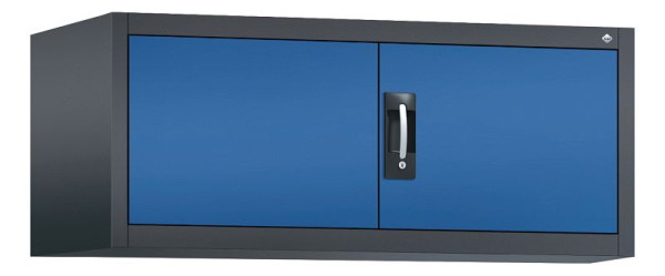 C+P Aufsatzschrank Acurado, H500xB1200xT600mm, Farbe: Schwarzgrau / Enzianblau, Muldengriff, 9494-000 S10022