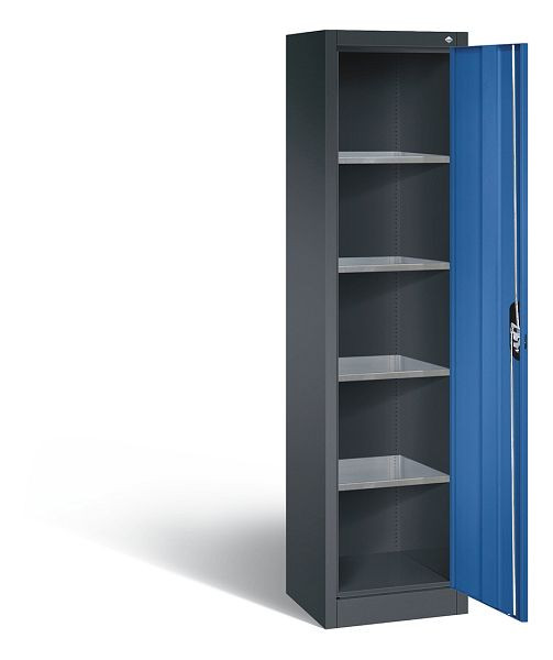 C+P Werkzeugschrank Acurado, H1950xB502xT400mm, Farbe: Schwarzgrau / Enzianblau, Muldengriff, 8900-00 S10203