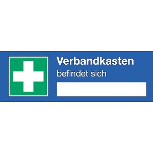 Moedel Verbandkasten befindet sich, ISO 7010, Folie, 120x40 mm, 52742