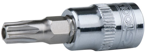 KS Tools 1/4" CHROMEplus Bit-Stecknuss Torx mit Stirnlochbohrung, TB8, 918.1467