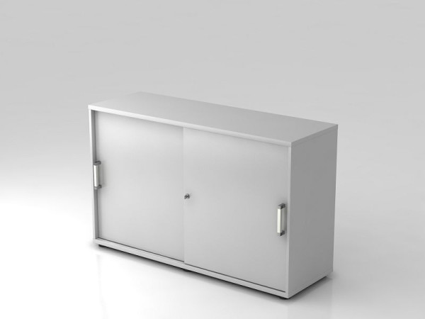 Hammerbacher Schiebetürschrank 2OH 120cm Chromgriff Grau/Grau, 120x40x74,8 cm (BxTxH), V1752S/5/5/CE