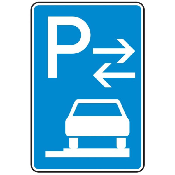 Stein HGS Parken auf Gehwegen ganz in Fahrtrichtung rechts (Mitte) Nr. 315-68, 420 x 630 mm, RA1, Alform, 315-68-112
