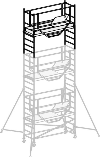 HYMER Fahrgerüst ADVANCED SAFE-T nach DIN EN 1004, Modul 3, Rahmenteilbreite 0,72 m, 707017