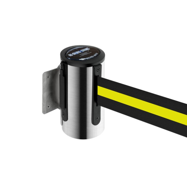 Stein HGS Wandgurtkassette -P-Line Future-, edelstahl, schwarz/gelb/schwarz waagerecht (gestreift), mit Sicherheitsverschluss (selbstlösend), 12850s-0503