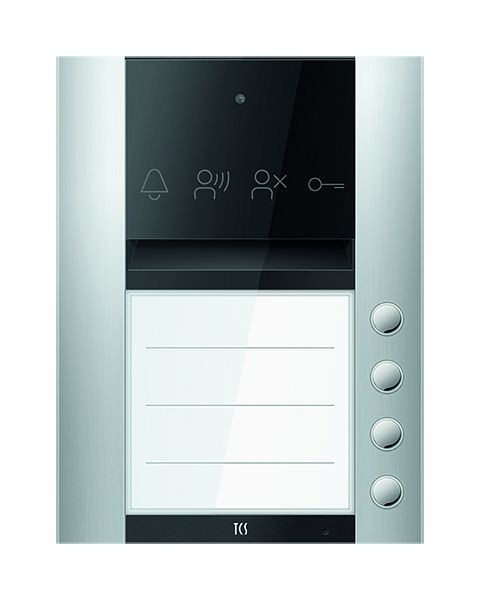 TCS Türkontrollsystem PES PRO Audio Außenstation 4T 1Saplte AP EN silber, ASA110104-0010