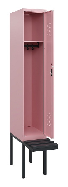 C+P Spind Evolo PLUS, 1 Abteil, 1950x300x815mm, 3015/3015, Zylinderschloss, Material Sitzfläche Kunststoff, 0490405-10 S10105