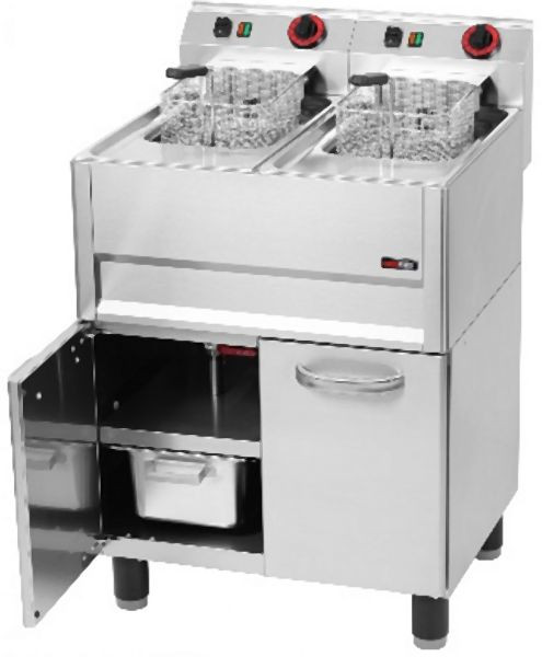 RM Thermik Serie 600, Elektro-Fritteuse, 660x600x900mm, 2 x 13 L Becken, FE-61/13ELT