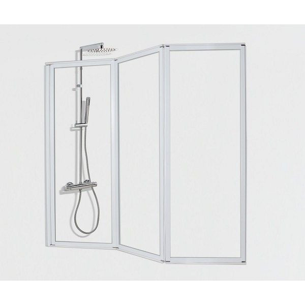 Sanotechnik Duschtrennwand Klarglas, Abmessungen 130x121cm, E1333W