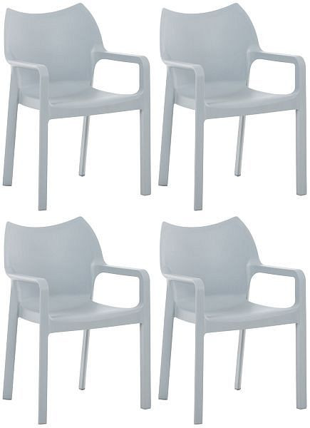 CLP Stuhl Diva, hellgrau, VE: 4 Stück, 325173, 4255716338626