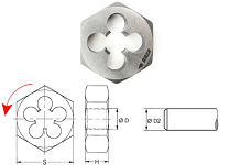 BAER Sechskantmutter M 24 x 3,0 - LINKS - HSS, 111502013