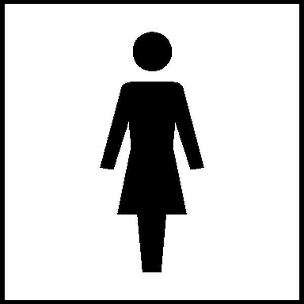 SafetyMarking Türschild, Graphic Line - WC Damen, BxH 15x15 cm, Folie, selbstklebend, 21.5881-D