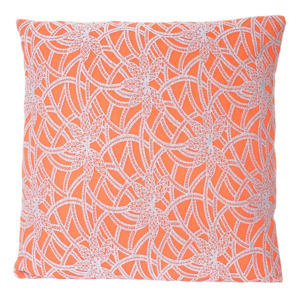 Mendler Deko-Kissen Barock, Sofakissen Zierkissen mit Füllung, orange 45x45cm, 51880