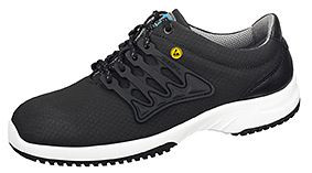 ABEBA ESD-Sicherheitsschuhe uni6 Halbschuh schwarz ESD, S2, Ristbereich mit Schnürung, Funktionsleder in Wabendesign, 31761-40