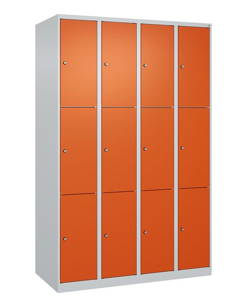 C+P Schließfachschrank Classic PLUS, 4 Abteile mit je 3 Fächern, 1850x1200x500mm, 7035/2004, 080000-403 S10000