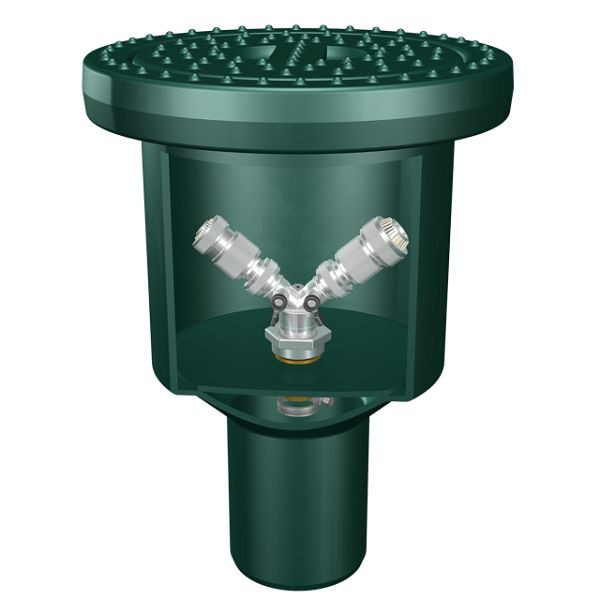 GreenLife Wasseranschluss-Set "Wasseranschußbox" aus Kunststoff, moosgrün, G0001255