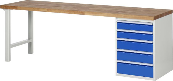 RAU Werkbank Serie 7000 - Modell 7513-1, B2500 x T700 x H840 mm, 13-7513A1-257B4S.11