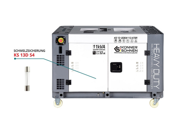 Könner & Söhnen Schmelzsicherung für Stromerzeuger diesel, KS 13D S4