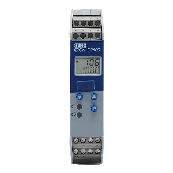 JUMO Kompaktregler, Hutschienenmontage, 1 Relais (Wechsler), AC 110 bis 240 V, 00434642