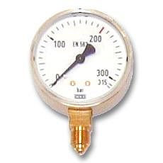 ELMAG Flaschendruckmanometer (Argon-CO2), Ø 63mm, 0-315 bar, AG 1/4' unten für Druckregler zu Stahlflasche, 54128