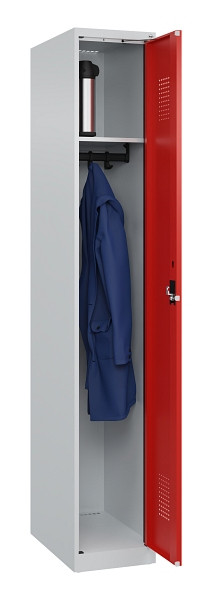 C+P Spind Evolo PLUS, 1 Abteil, 1850x300x500mm, 7035/3020, Verschluss Zylinderschloss, Ablageböden 1, 049000-10 S10032