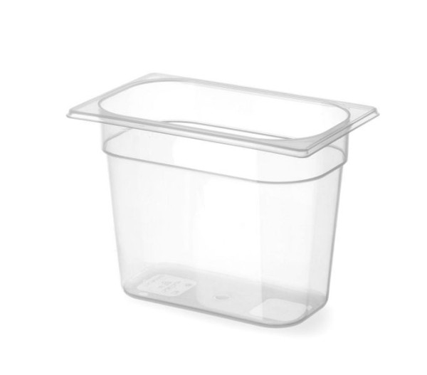 Hendi GN Behälter 1/4, 4 L, PP (Polypropylen), LxBxH: 265x162x150 mm, Transparent, 880319