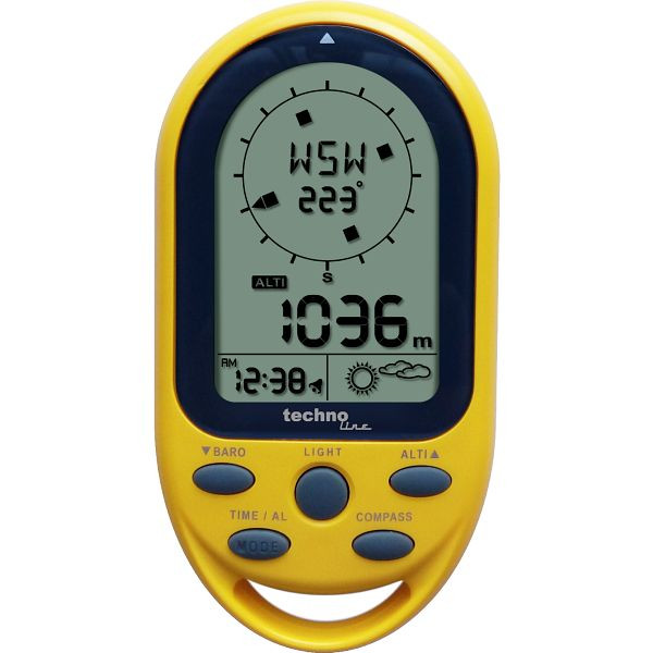 Technoline Kompass mit Nordpfeil, Quarzuhr, Abmaße: 54 x 103 x 17 mm, EA 3050