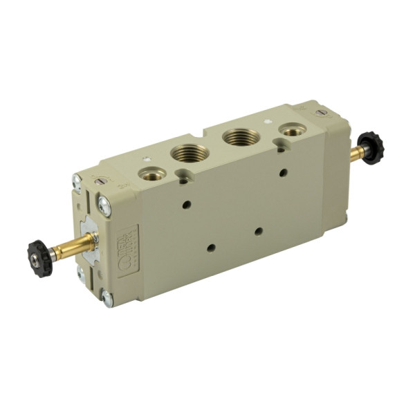 Metal Work 5/2-Wegeventil, elektropneumatisch, Steuerluftzufuhr extern, bistabil, G 1/2, 147128