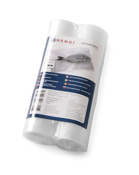 Hendi Vakuum Kochbeutel Rolle, geprägt 200x6000 mm, VE: 2 Stück, 971062