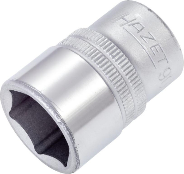 Hazet Steckschlüsseleinsatz, Sechskant, Vierkant hohl 12,5 mm (1/2 Zoll), 19 mm, Mit Rändelung, 900-19
