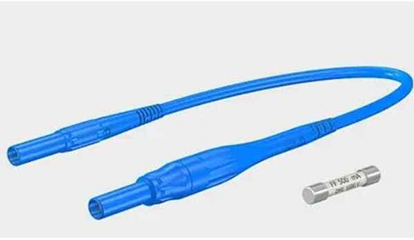 Camille Bauer Satz mit roten, blauen, gelben und grauen 4-mm-Kabeln mit Sicherungen Dranetz COLORED-FUSED-LEAD-SET, 193897