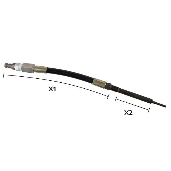 Stahlmaxx M10 x 1 Flexibler Glühkerzenadapter für Kompressionsprüfer für 1,6 / 2,0 / 3,0 TDI Common-Rail-Motoren, XXL-11189