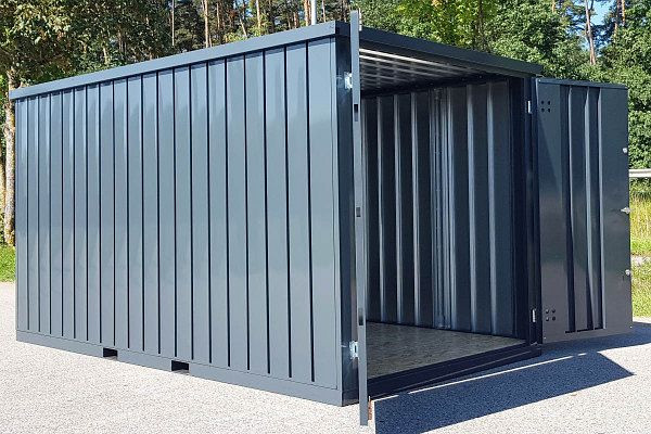 LagerContainerXXL 5 Meter Lagercontainer RAL7016 mit Doppeltür, A8863