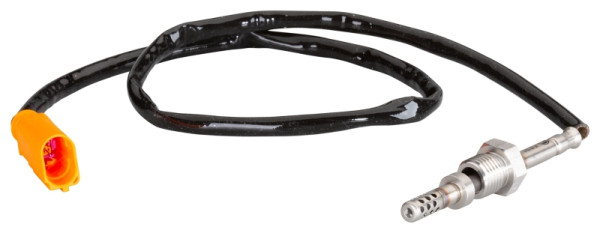 HELLA Sensor, Abgastemperatur - 2-polig - geschraubt - Kabel: 615mm, 6PT 010 376-271