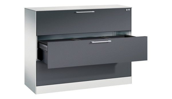 C+P Hängeregistraturschrank Asisto, H1010xB1200xT435mm, 7035/7016, 146041-313 S10155