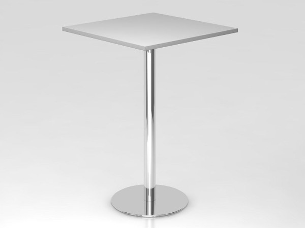 Hammerbacher Stehtisch 80x80cm Grau/Chrom, Gestell verchromt, VSTH88/5/C