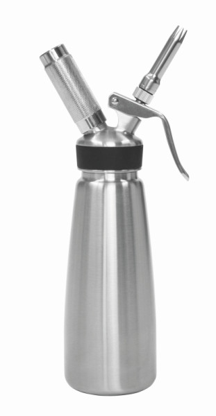 Schneider Sahnespender 0,5 Liter, Komplett aus Edelstahl mit 3 verschiedenen Tüllen, 196050