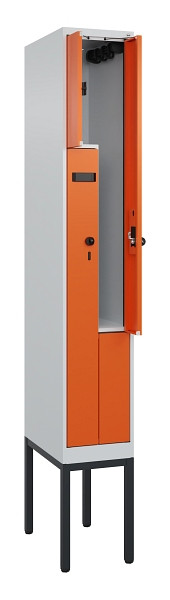 C+P Z-Spind Evolo PLUS, Gestell, 2 Fächer, 2120x300x500mm, 7035/2004, Drehriegel, 0490337-102 S10005
